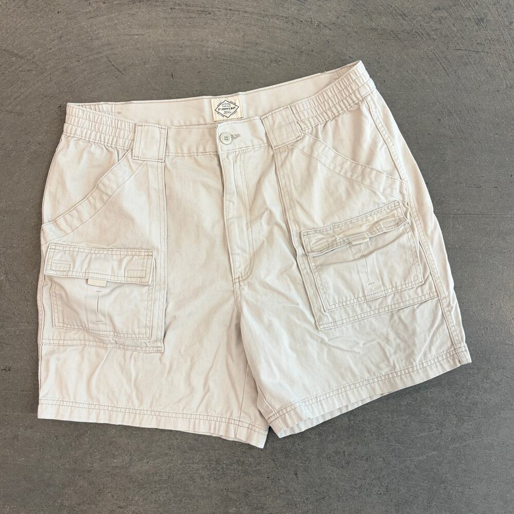 Vintage Y2k Nature Granola White Cargo Men's Shorts St Johns Bay 38